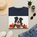 Border Collie Fall T-Shirt — "Canine Cheer Co." Plaid Autumn Dog Tee