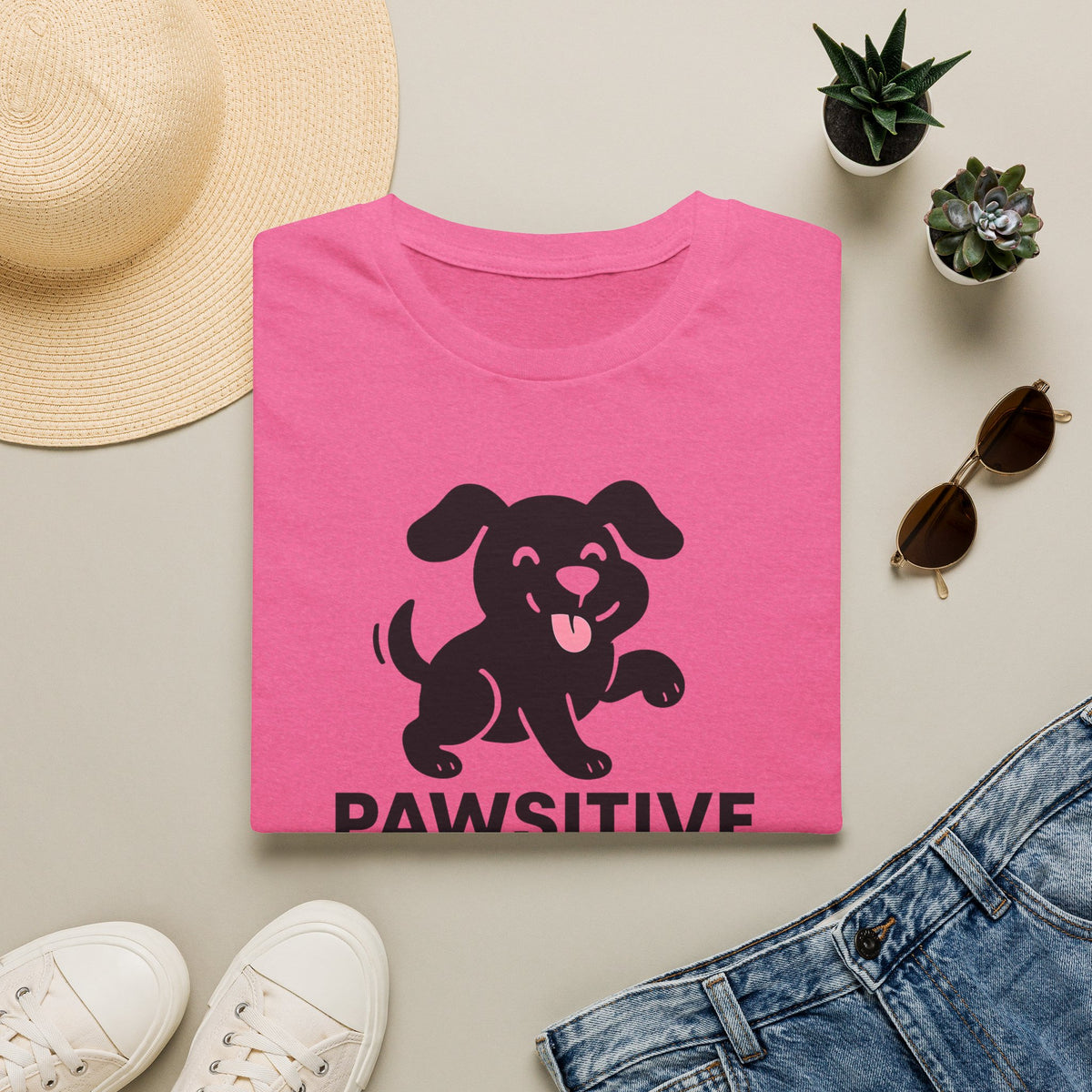 Pink curved shape T-Shirt