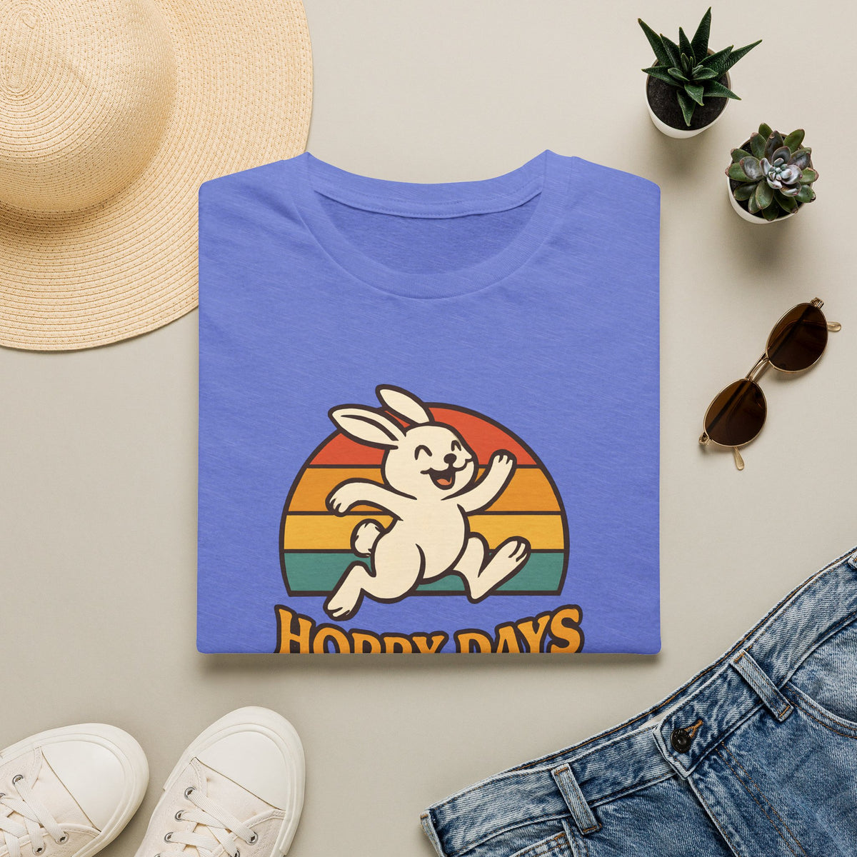 Happy Bunny Running T-Shirt