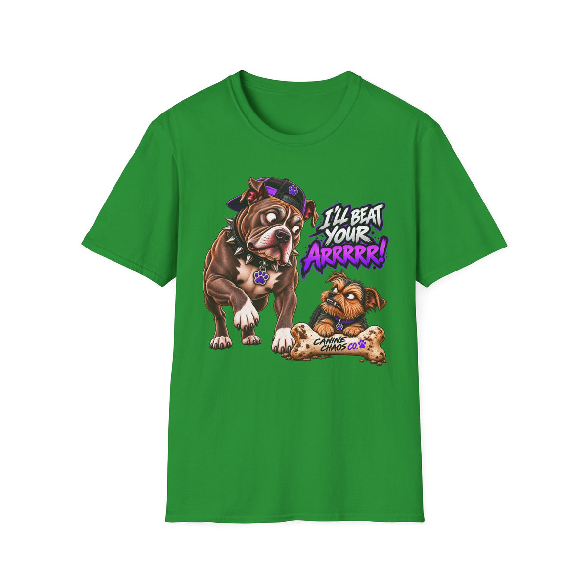 Bulldog Comic Tee — "I'll Beat Your Arrrrr!" Graphic T-Shirt