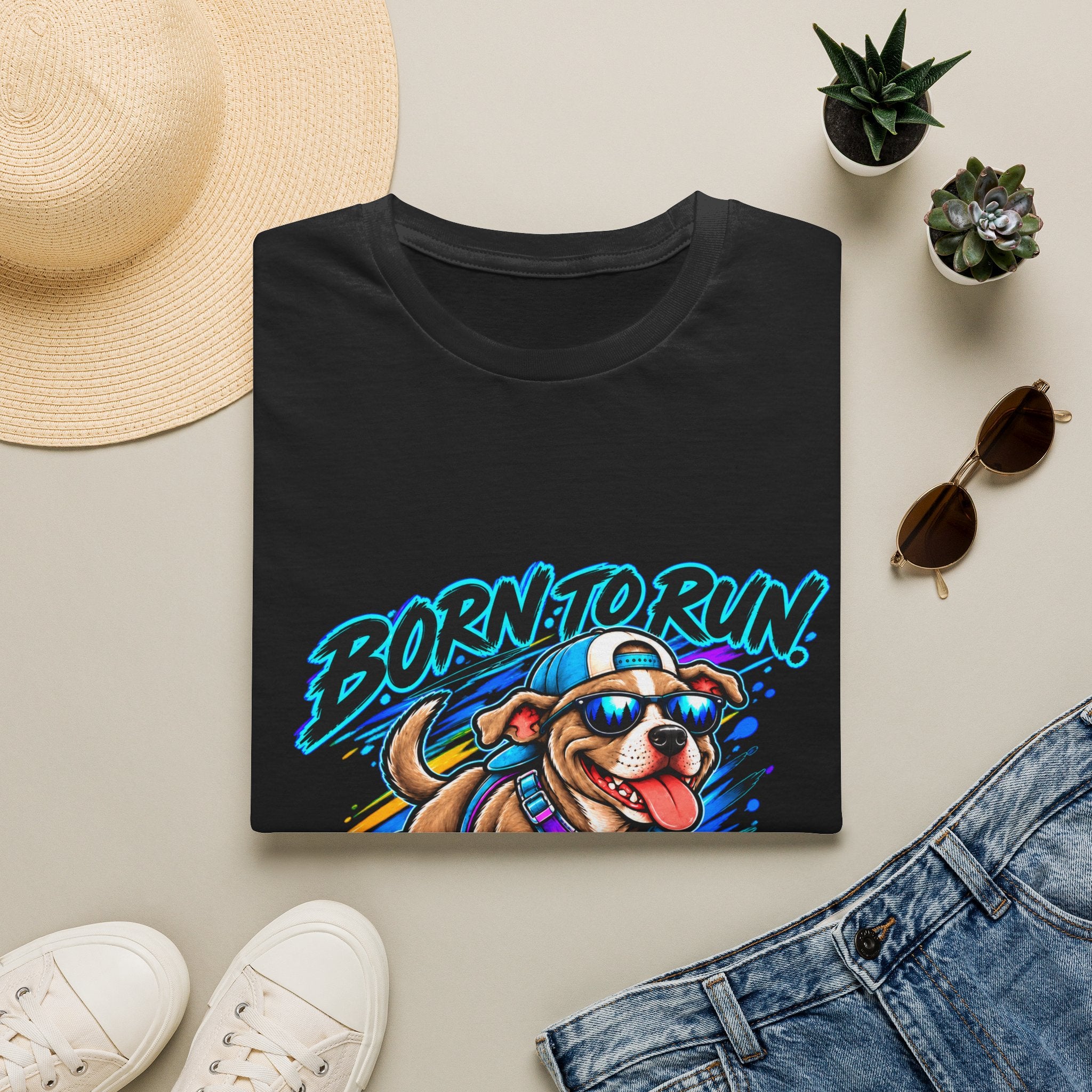 Born to Run Dog T-Shirt — Funny 'Distracted by Everything' Puppy Tee
