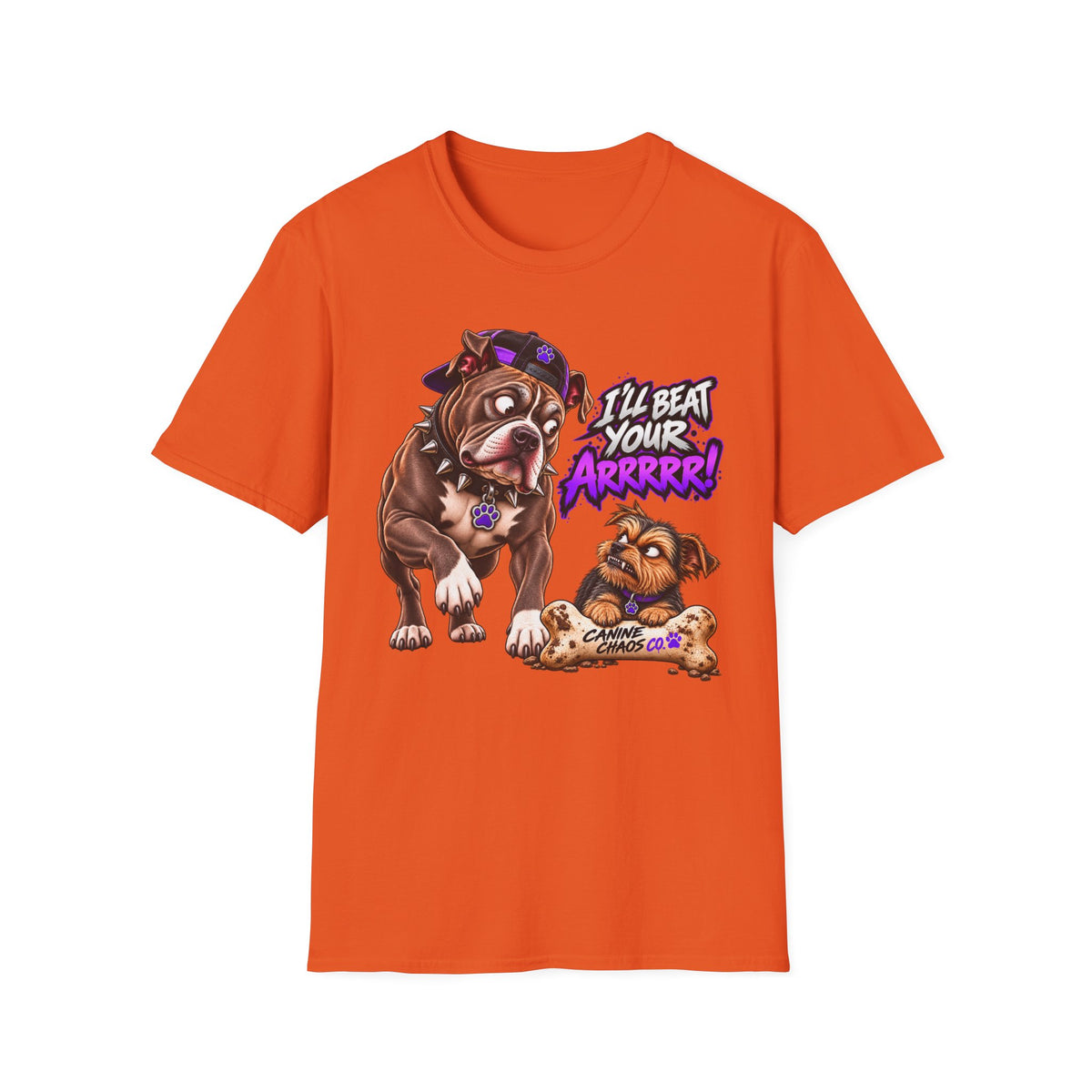 Bulldog Comic Tee — "I'll Beat Your Arrrrr!" Graphic T-Shirt