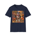 Pit Bull Fall T-Shirt – Autumn Dog Pumpkin Scarf Tee