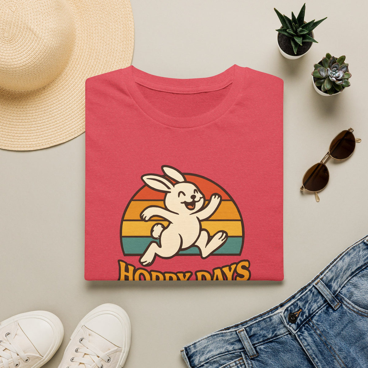 Happy Bunny Running T-Shirt
