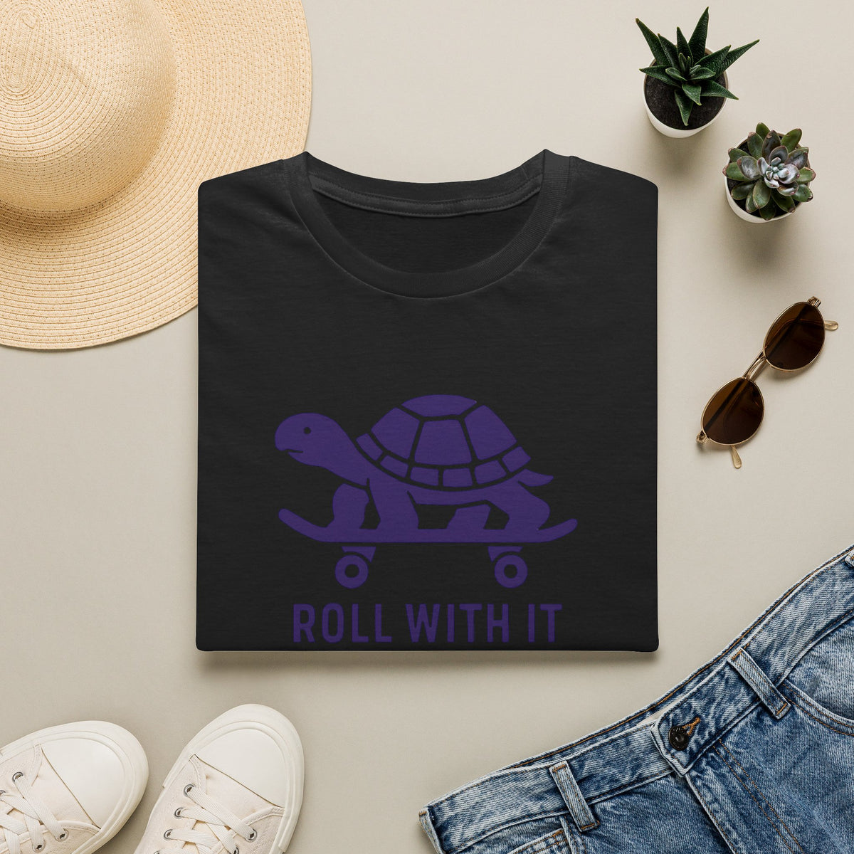 Turtle on Skateboard T-Shirt