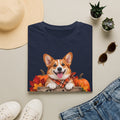 Corgi Fall Tee — 'Canine Chaos Co.' Autumn Pumpkin Dog T-Shirt