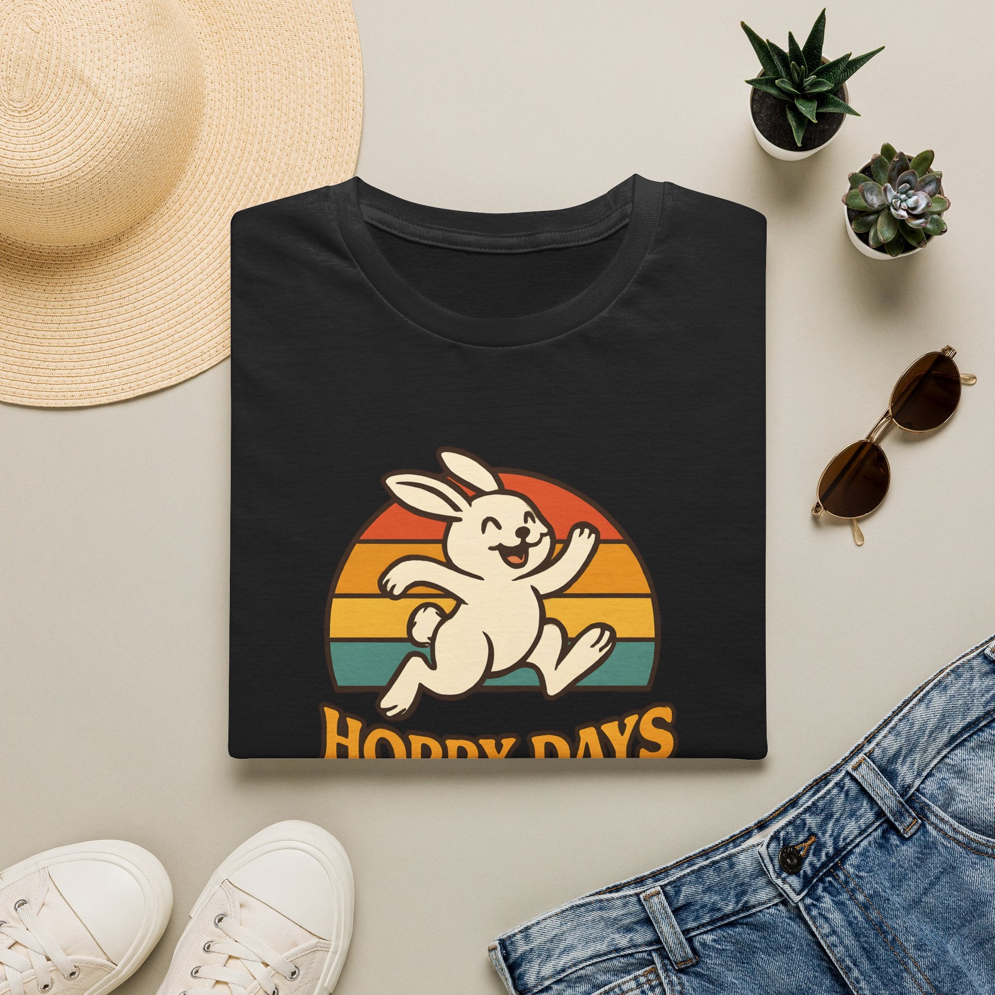 Happy Bunny Running T-Shirt