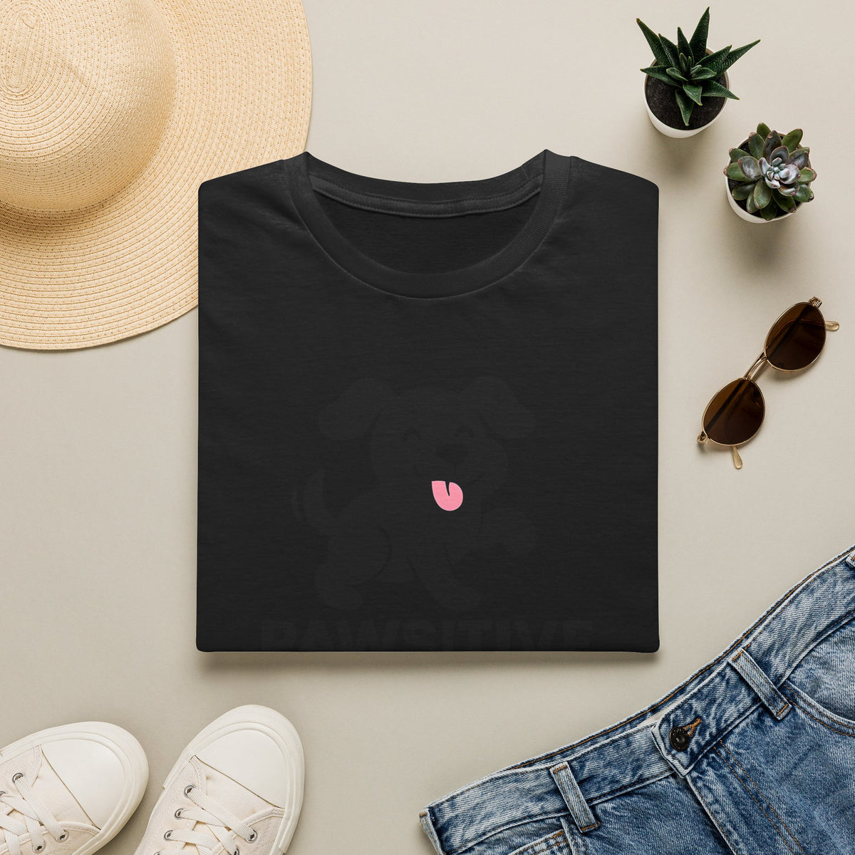 Pink curved shape T-Shirt