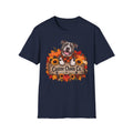 Canine Chaos Co. Fall Dog T-Shirt — Autumn Sunflowers & Plaid Bandana Tee
