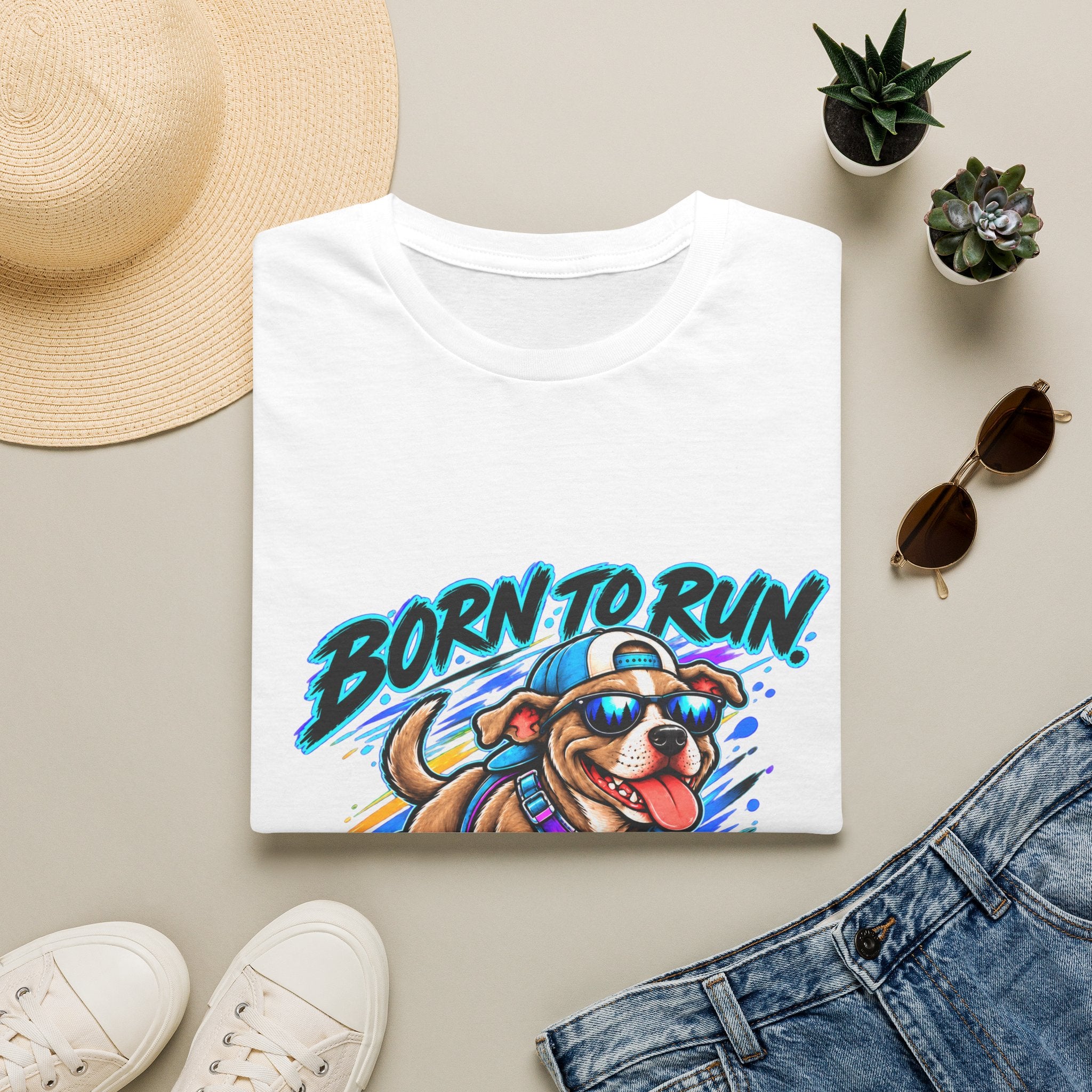 Born to Run Dog T-Shirt — Funny 'Distracted by Everything' Puppy Tee