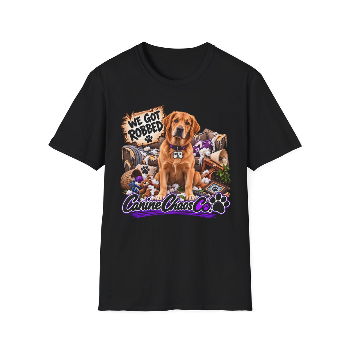 Canine Chaos Co. "We Got Robbed" Dog T-Shirt