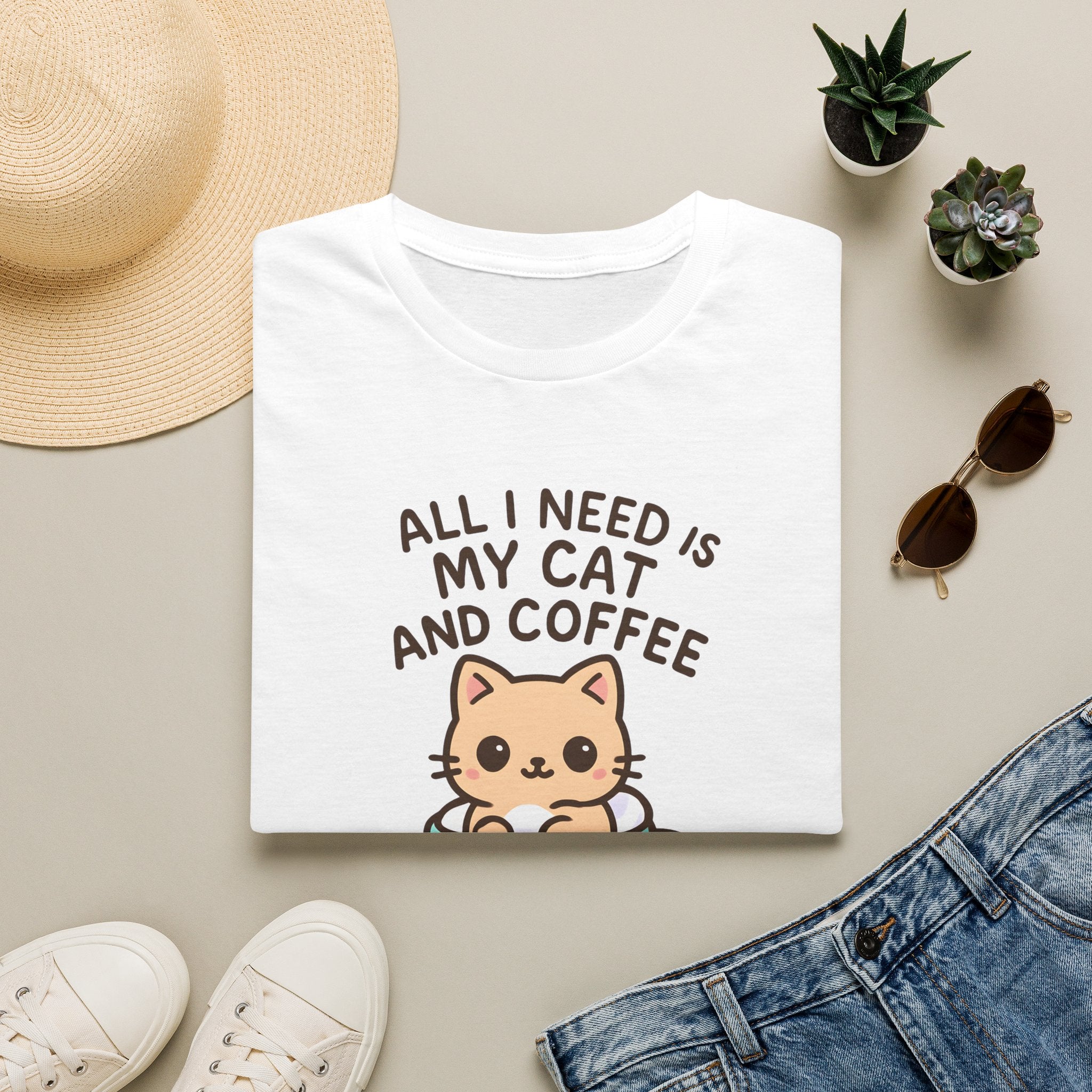 Cat in Coffee Cup T-Shirt