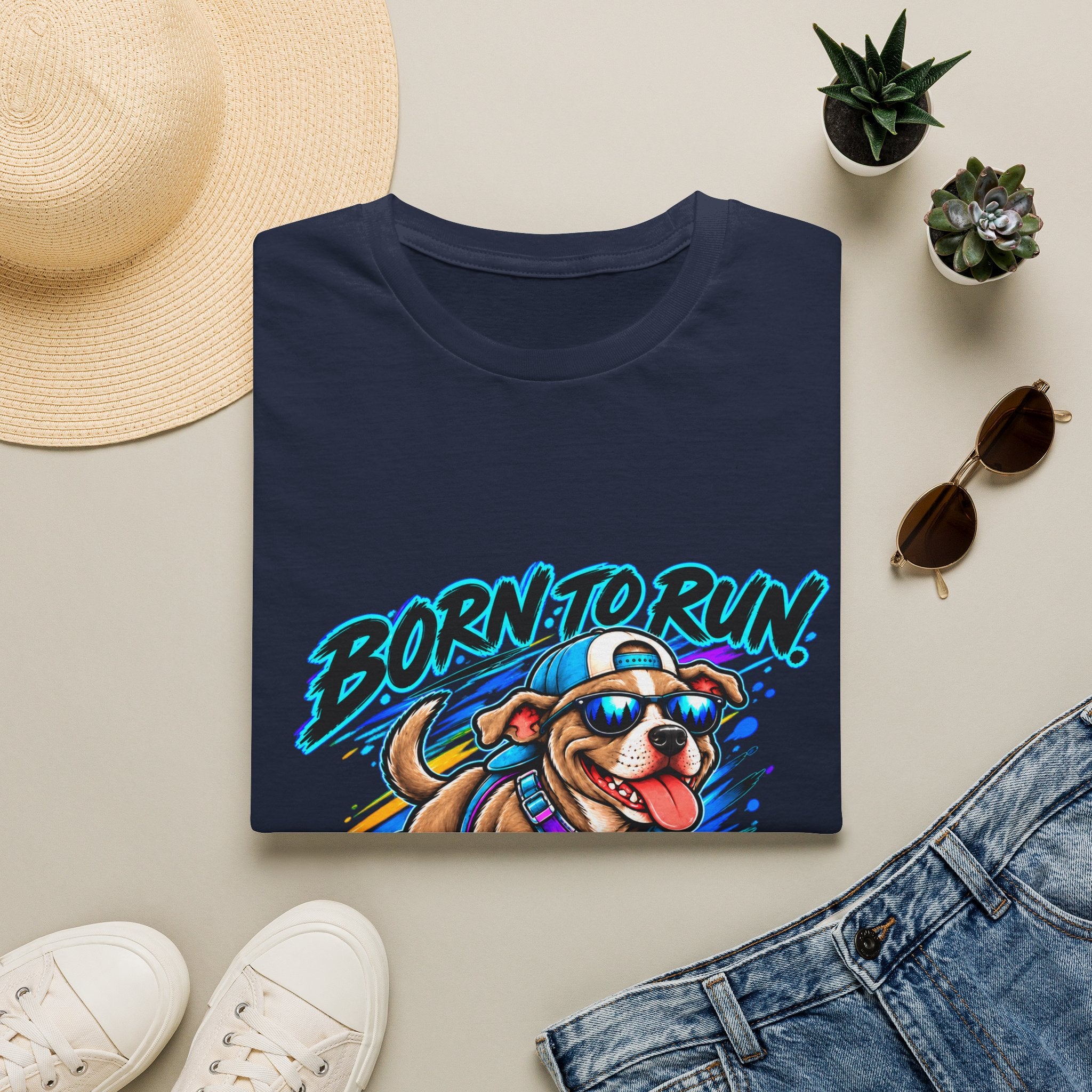 Born to Run Dog T-Shirt — Funny 'Distracted by Everything' Puppy Tee