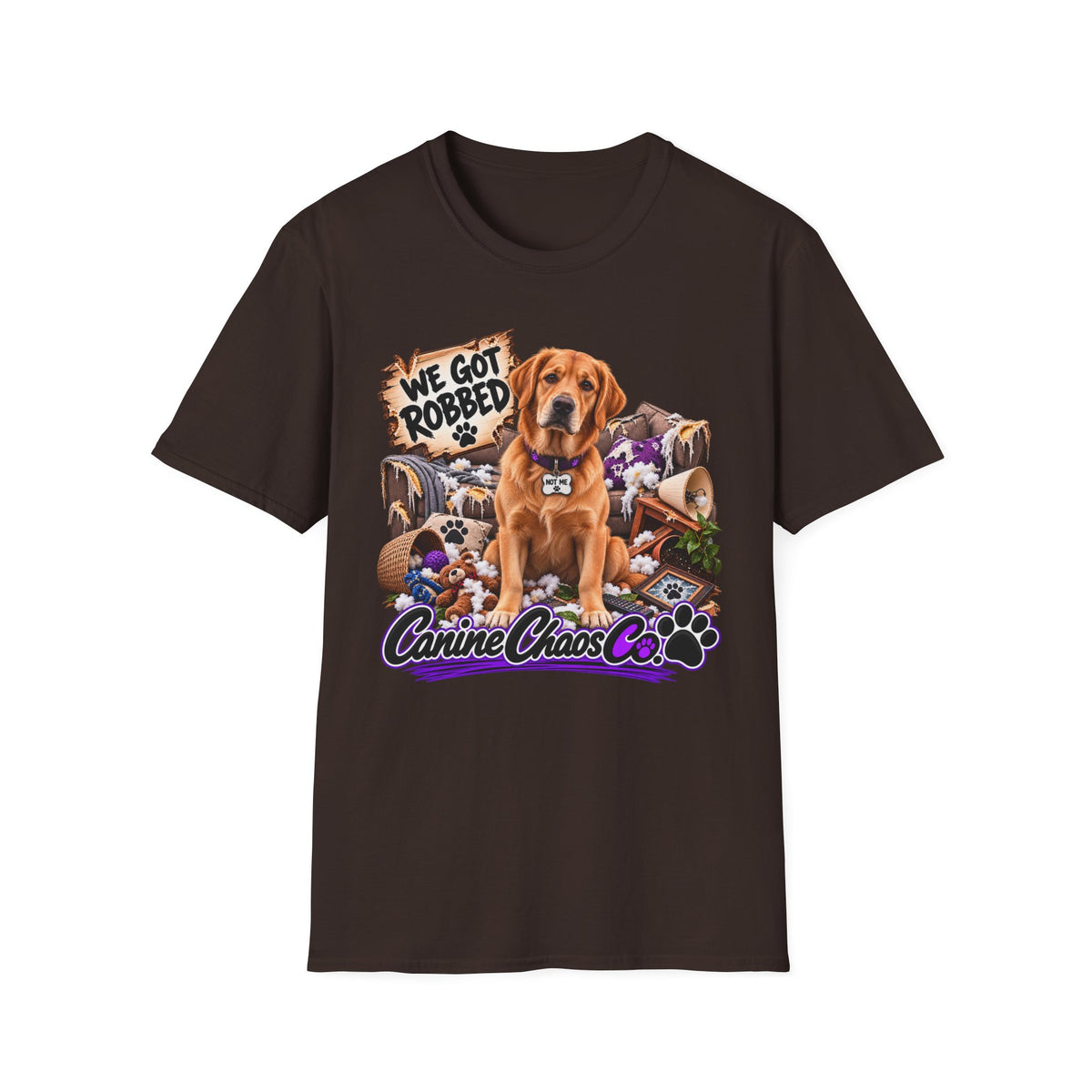 Canine Chaos Co. "We Got Robbed" Dog T-Shirt