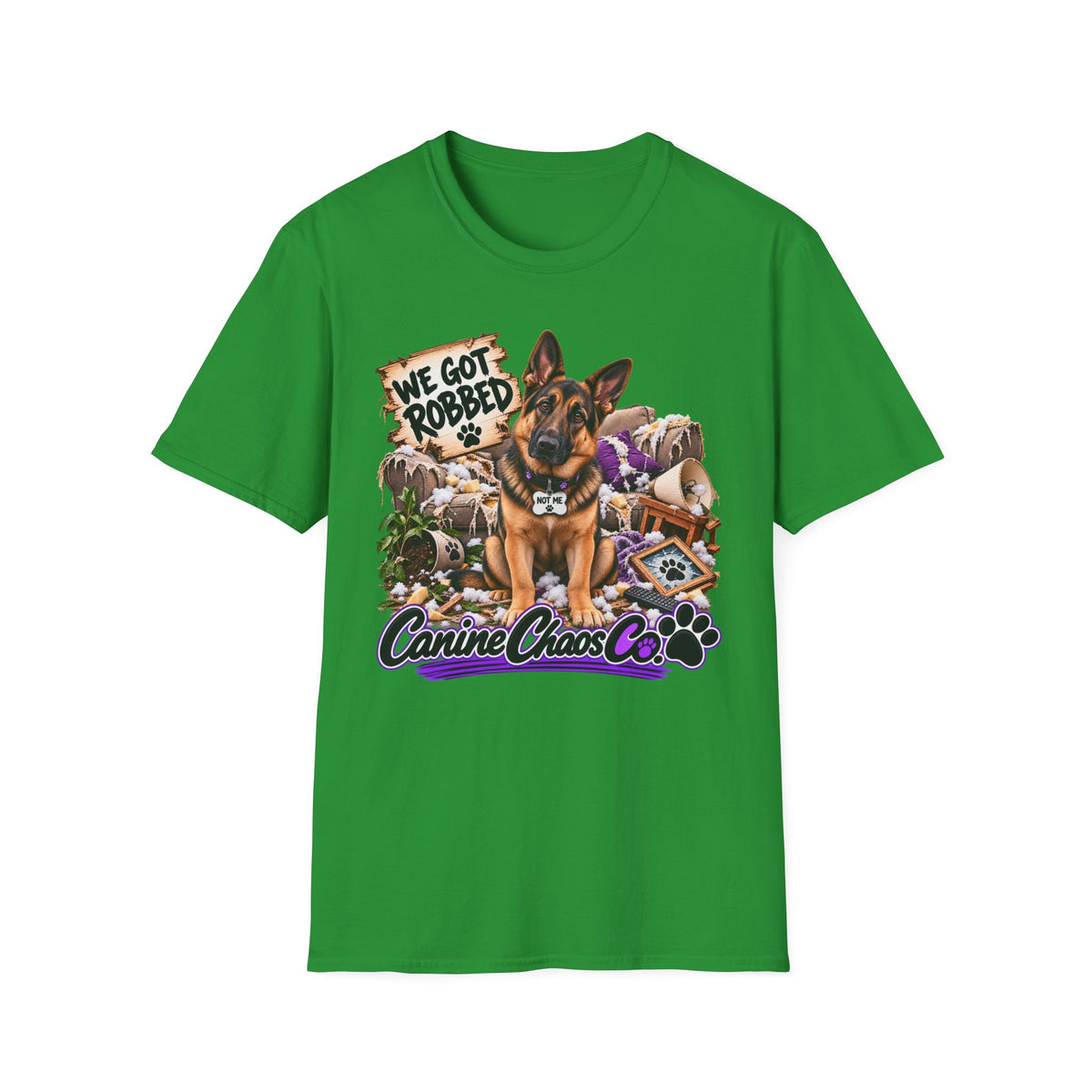 Canine Chaos Co. 'We Got Robbed' German Shepherd T-Shirt