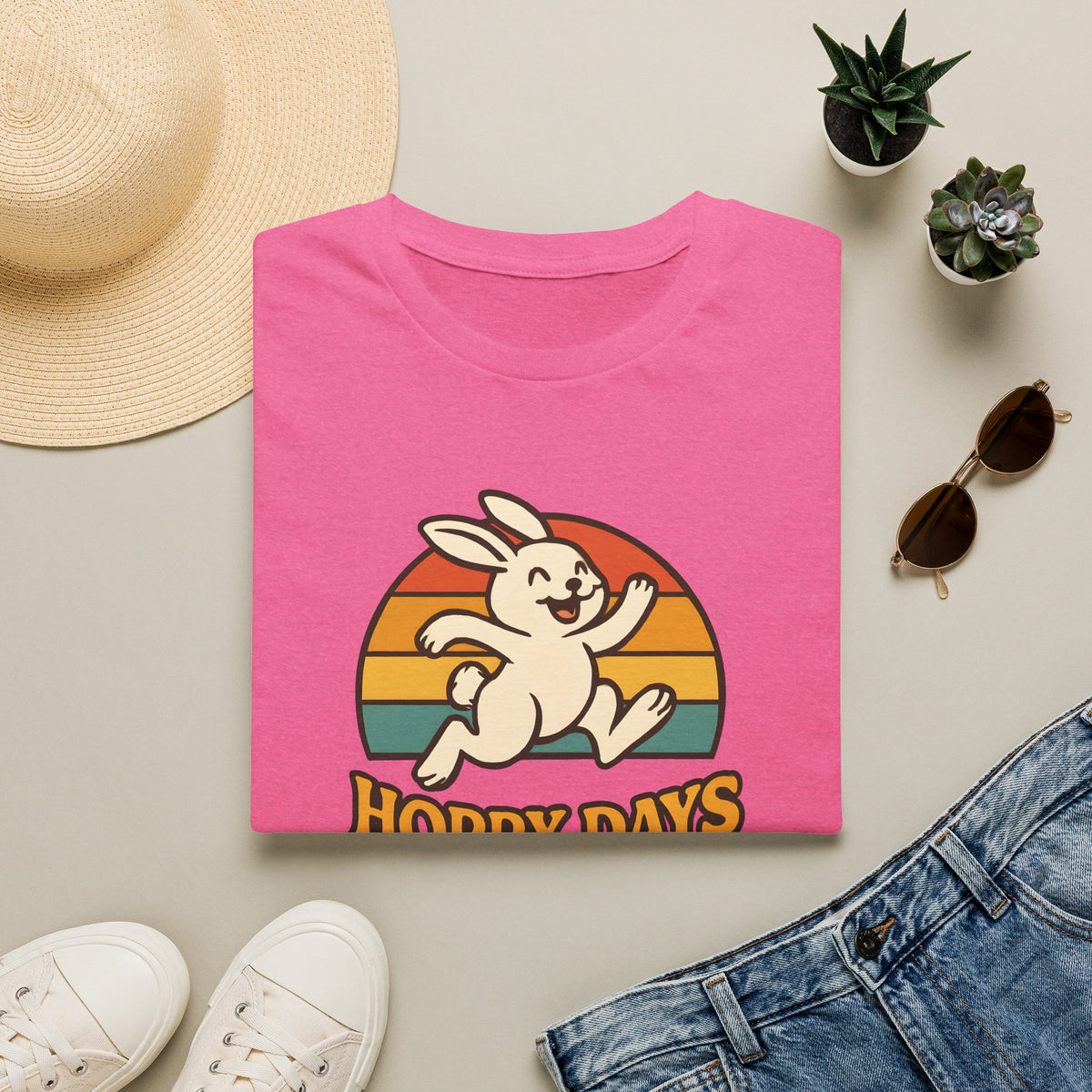 Happy Bunny Running T-Shirt