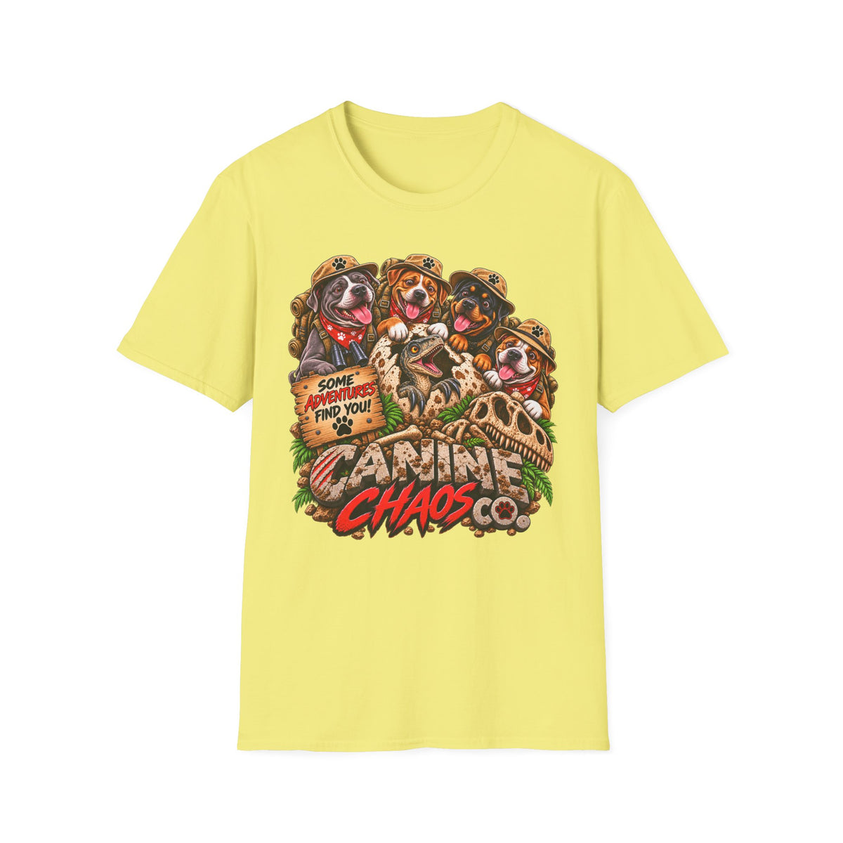 Cairn Chaos Co. Graphic T-Shirt — Cute Cairn Terrier Dog Adventure Design (Somewhere You’ll Find You)