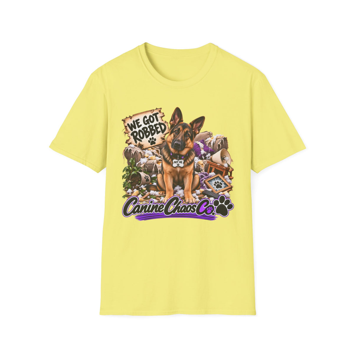 Canine Chaos Co. 'We Got Robbed' German Shepherd T-Shirt