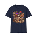 Canine Chaos Crew T-Shirt — Cute Dogs Digging Dinosaur Bones Graphic Tee