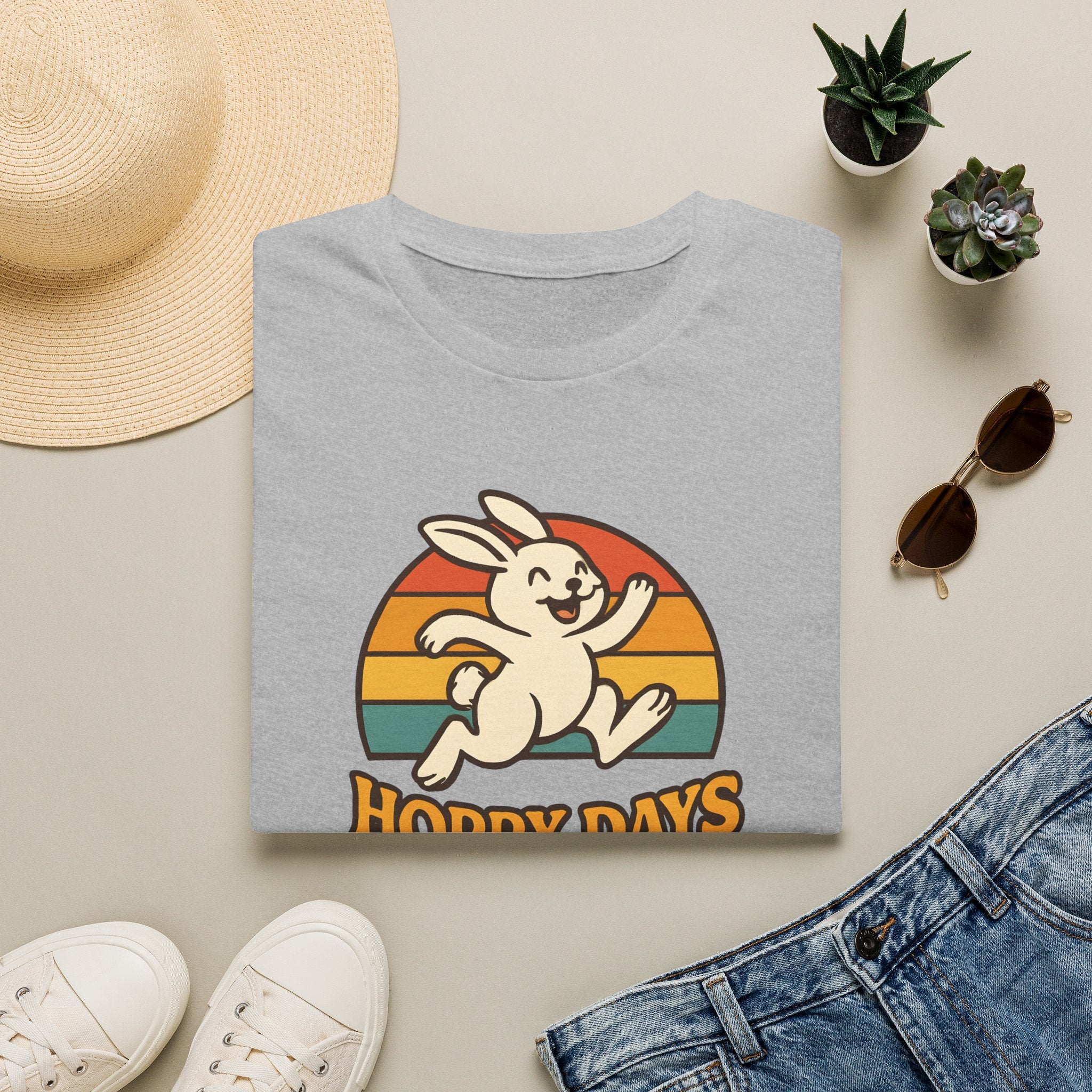 Happy Bunny Running T-Shirt