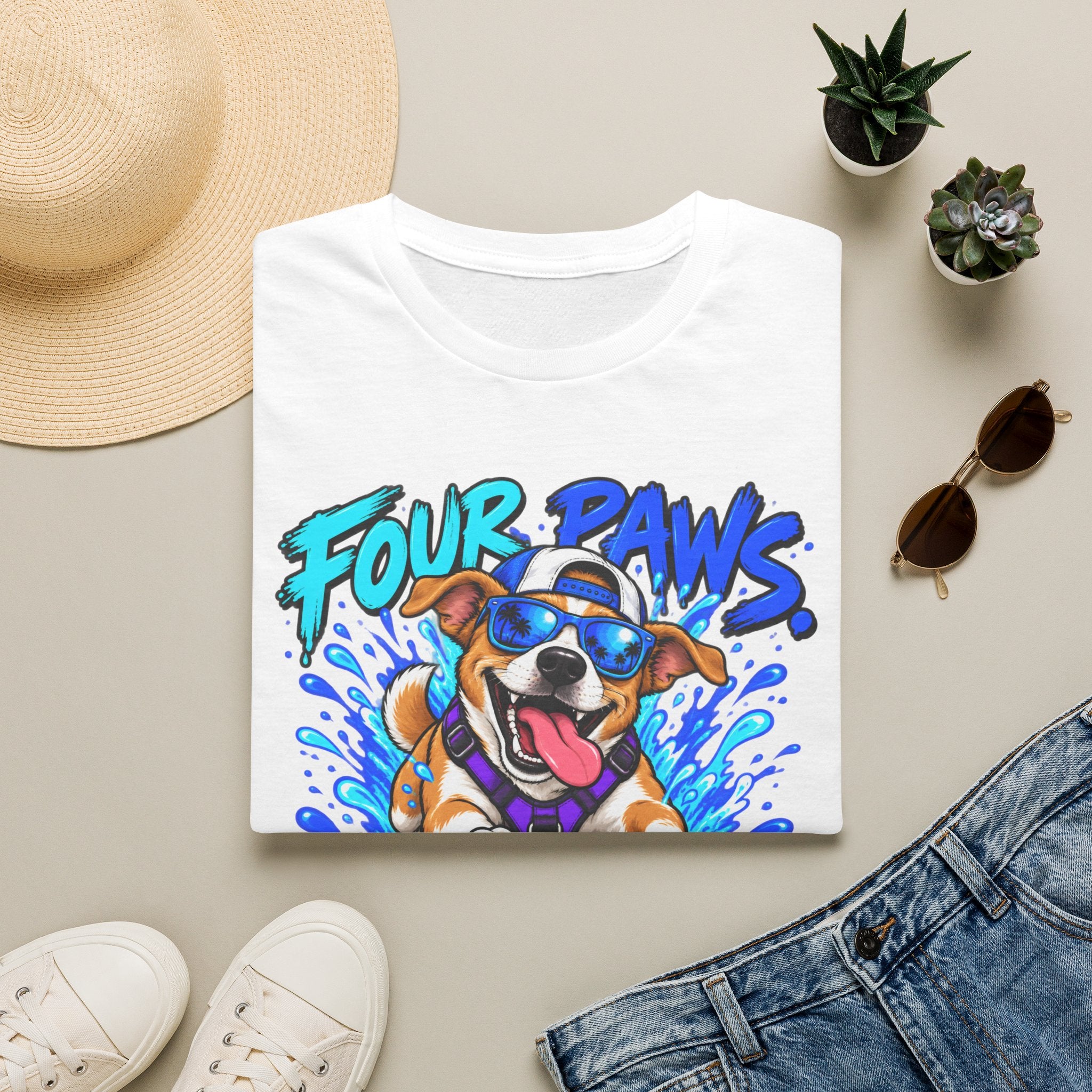 Four Paws Zero Chill T-Shirt — Fun Cool Dog Graphic Tee