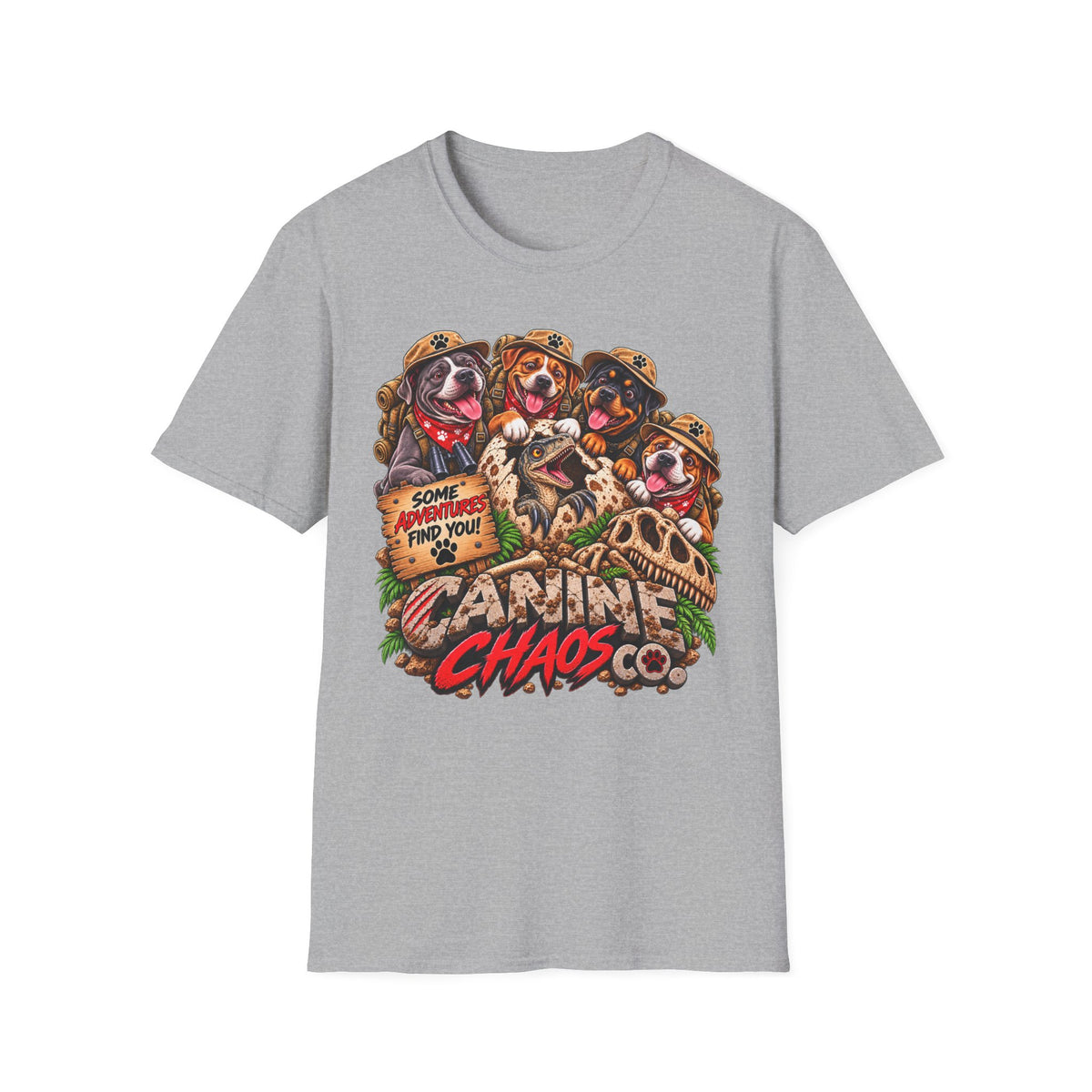 Cairn Chaos Co. Graphic T-Shirt — Cute Cairn Terrier Dog Adventure Design (Somewhere You’ll Find You)
