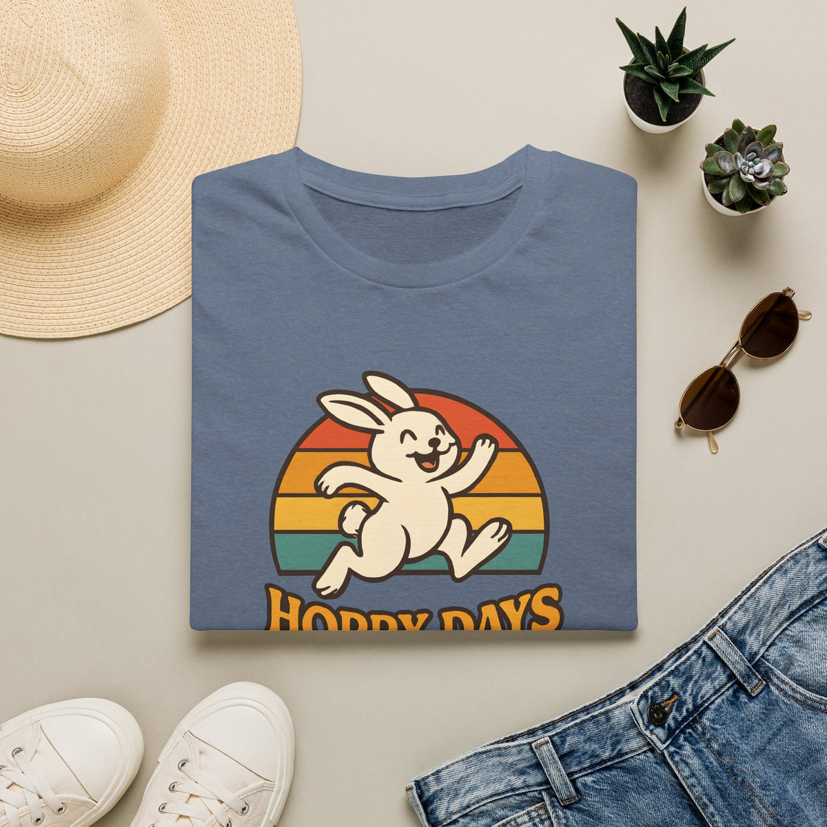 Happy Bunny Running T-Shirt