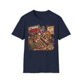 Canine Chaos Co. Graphic T‑Shirt — Funny Dog Skeleton Adventure Tee