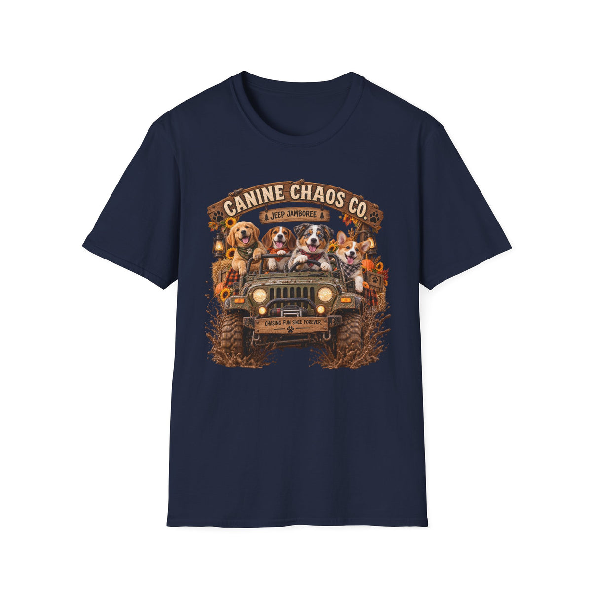 Canine Chaos Co. Jeep Dogs T-Shirt