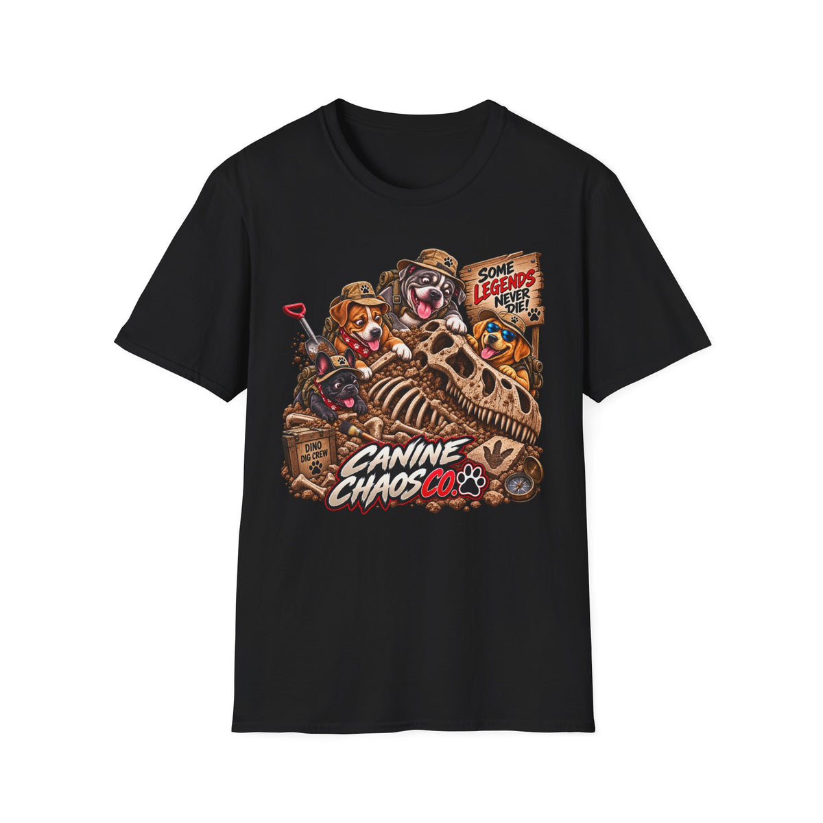 Canine Chaos Off-Road T-Shirt — "Some Legends Are Born" Cute Adventure Dog Graphic Tee