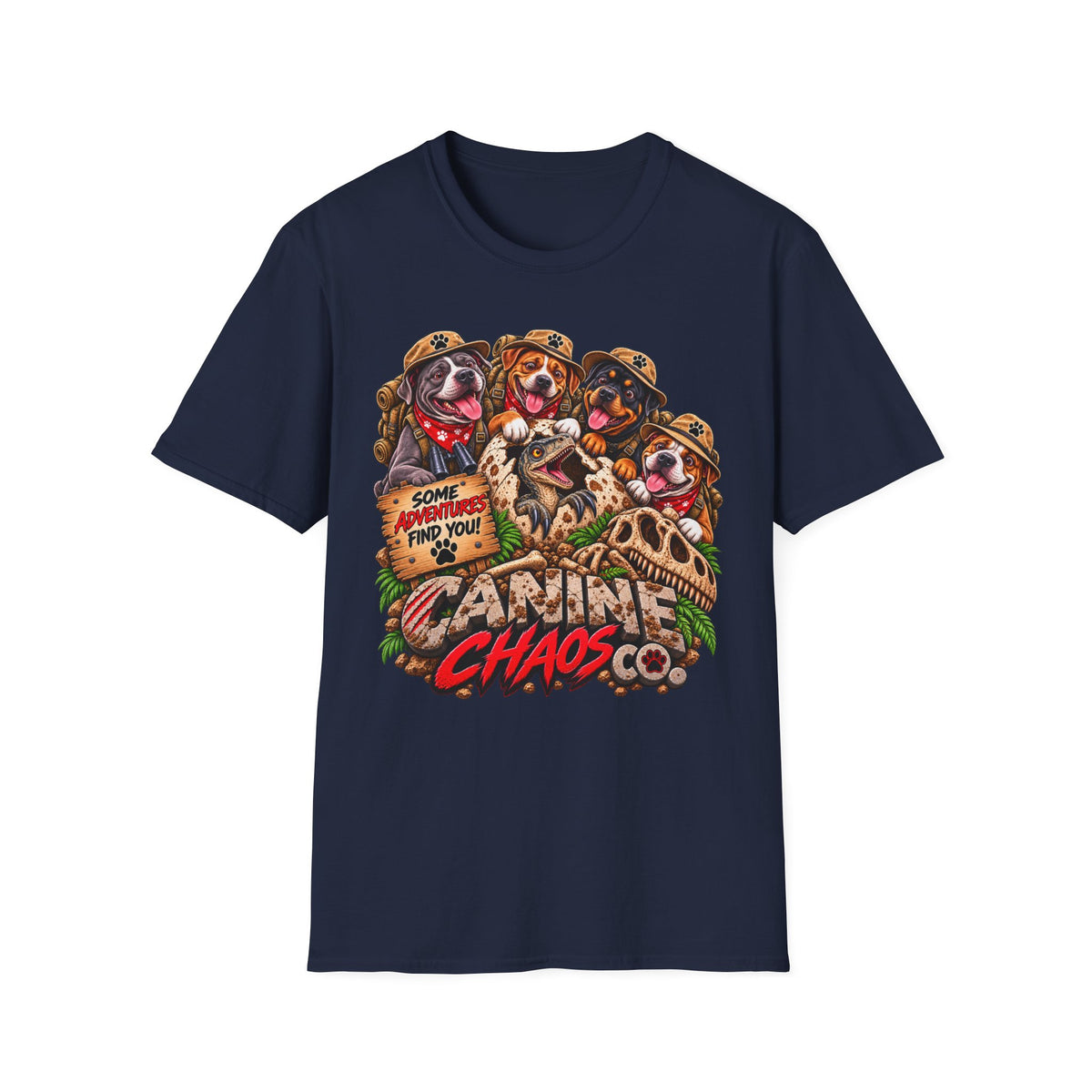 Cairn Chaos Co. Graphic T-Shirt — Cute Cairn Terrier Dog Adventure Design (Somewhere You’ll Find You)
