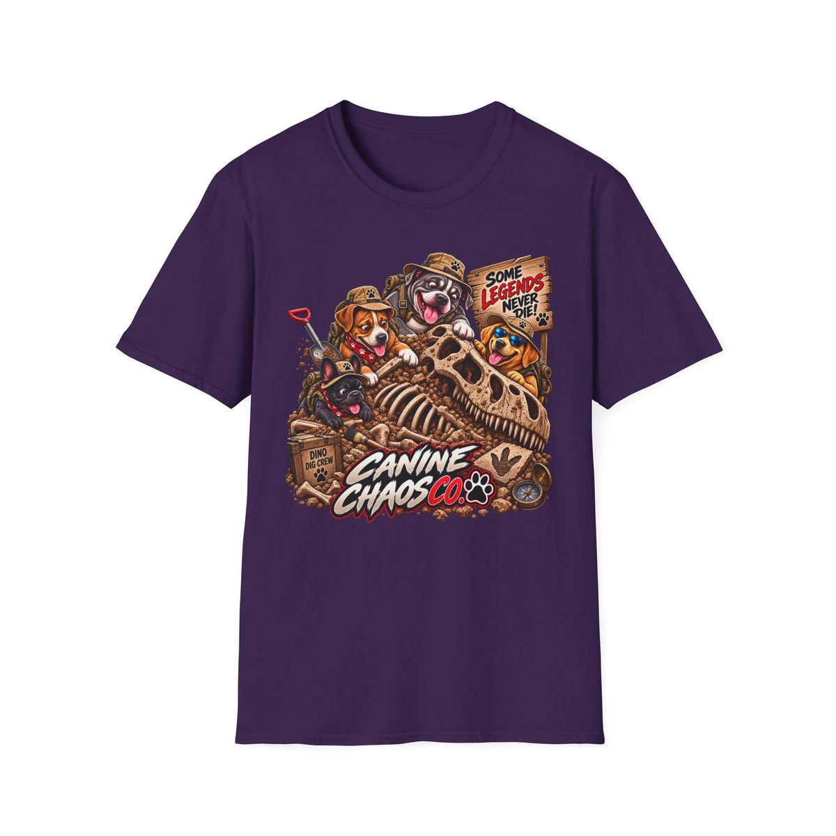 Canine Chaos Off-Road T-Shirt — "Some Legends Are Born" Cute Adventure Dog Graphic Tee