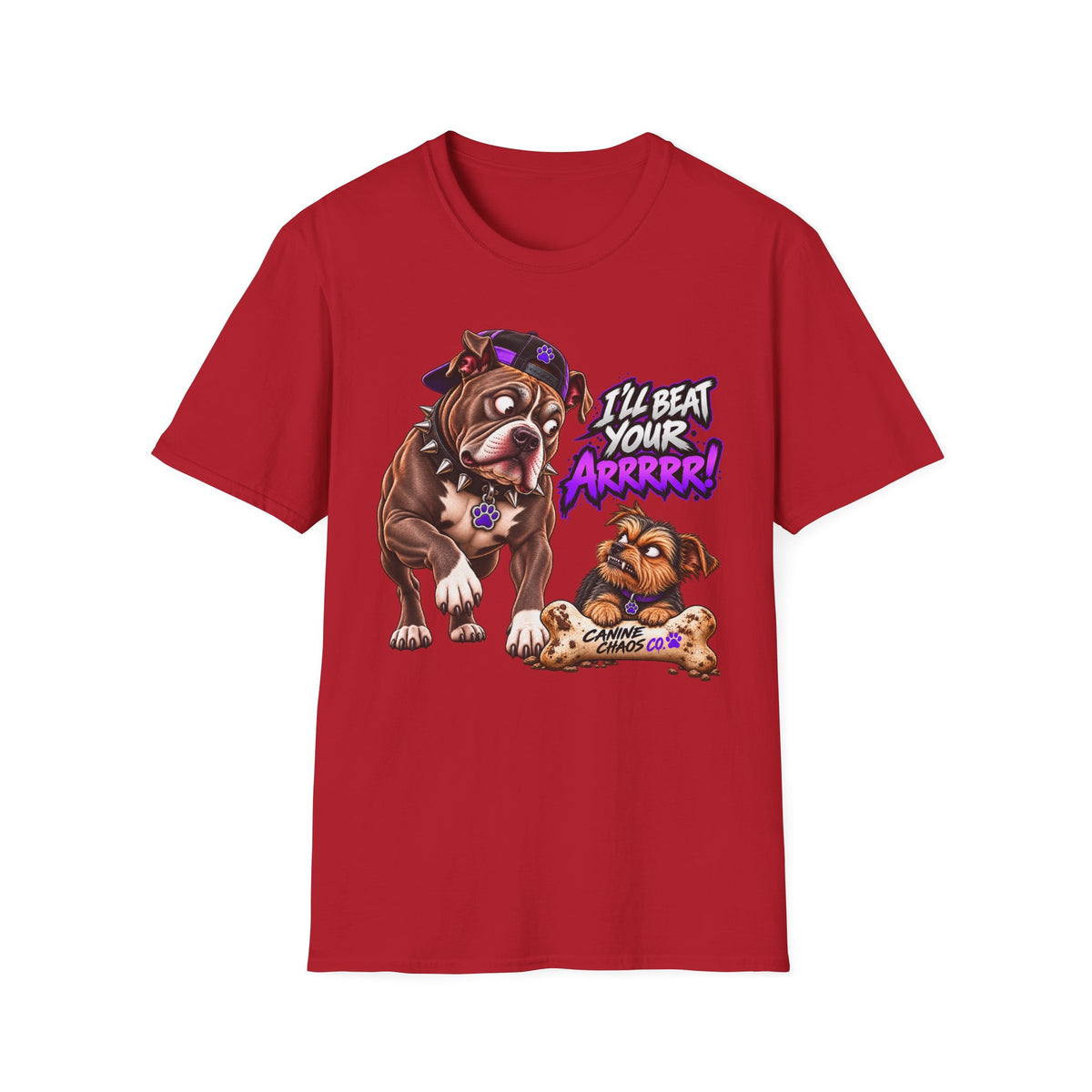 Bulldog Comic Tee — "I'll Beat Your Arrrrr!" Graphic T-Shirt
