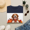 Beagle Fall Tee — "Canine Chaos Co." Autumn Pumpkin Dog T-Shirt